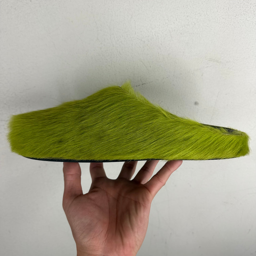 Marni Green Fur Fussbett Slides