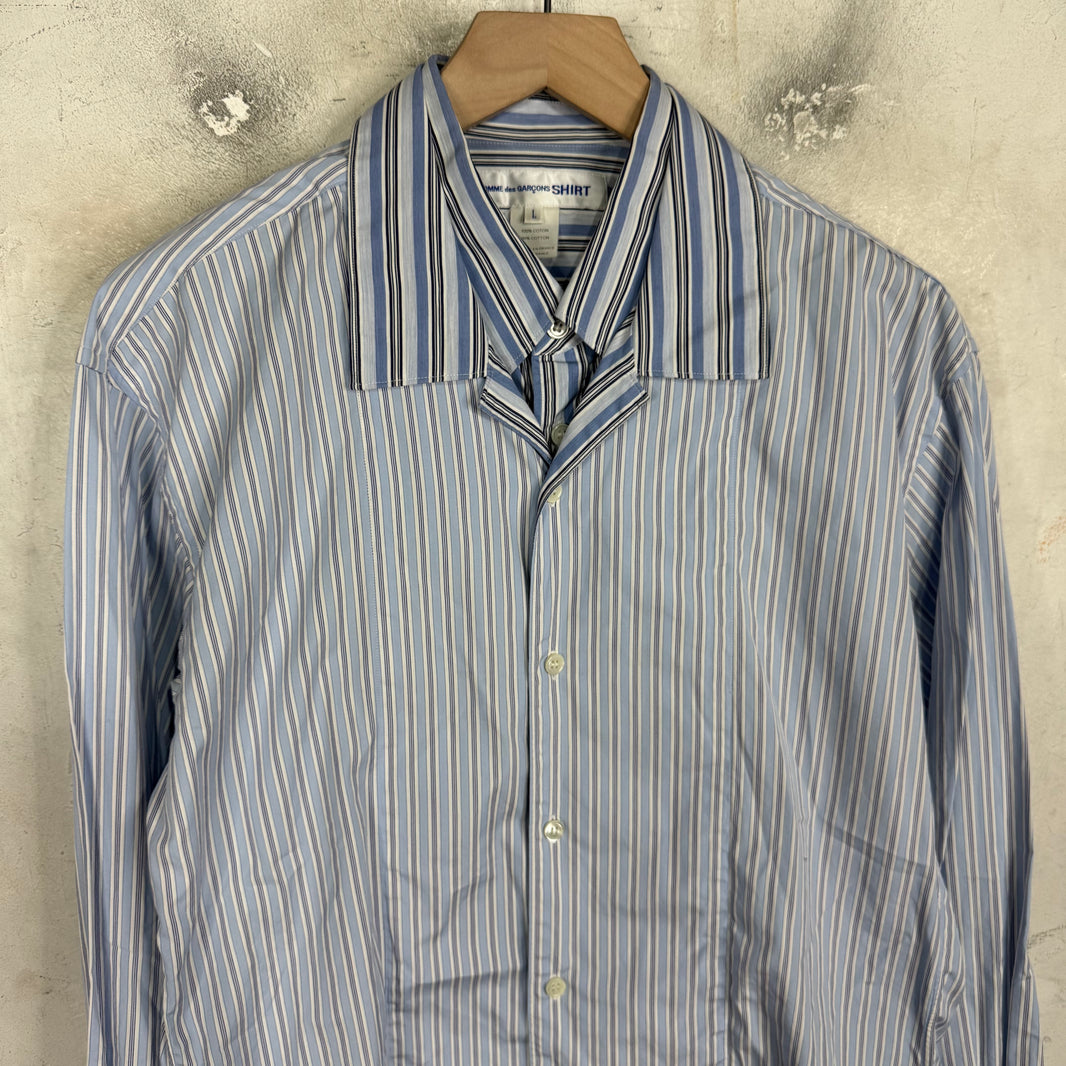 CDG Shirt Double Layered Stripe LS Shirt