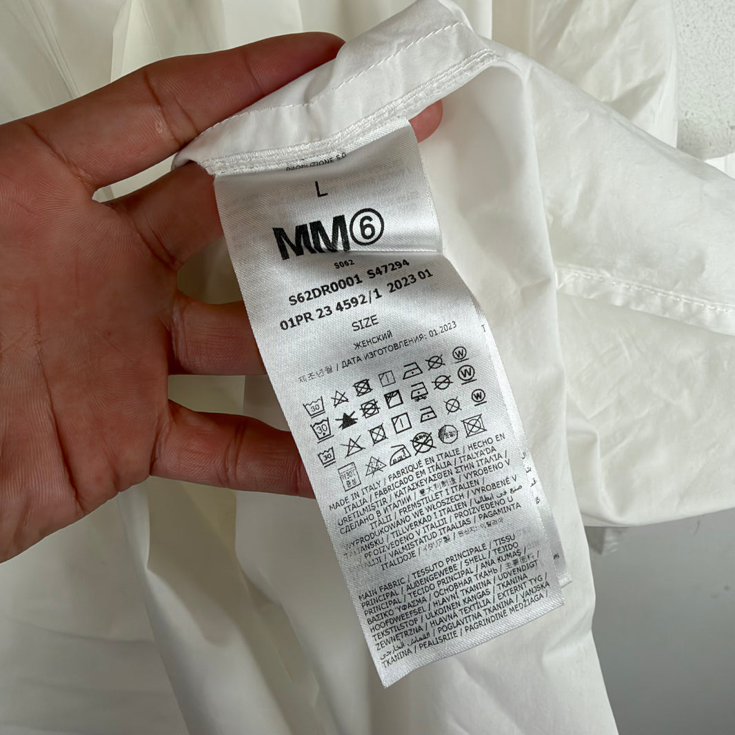 MM6 Oversized White Button Up Shirt