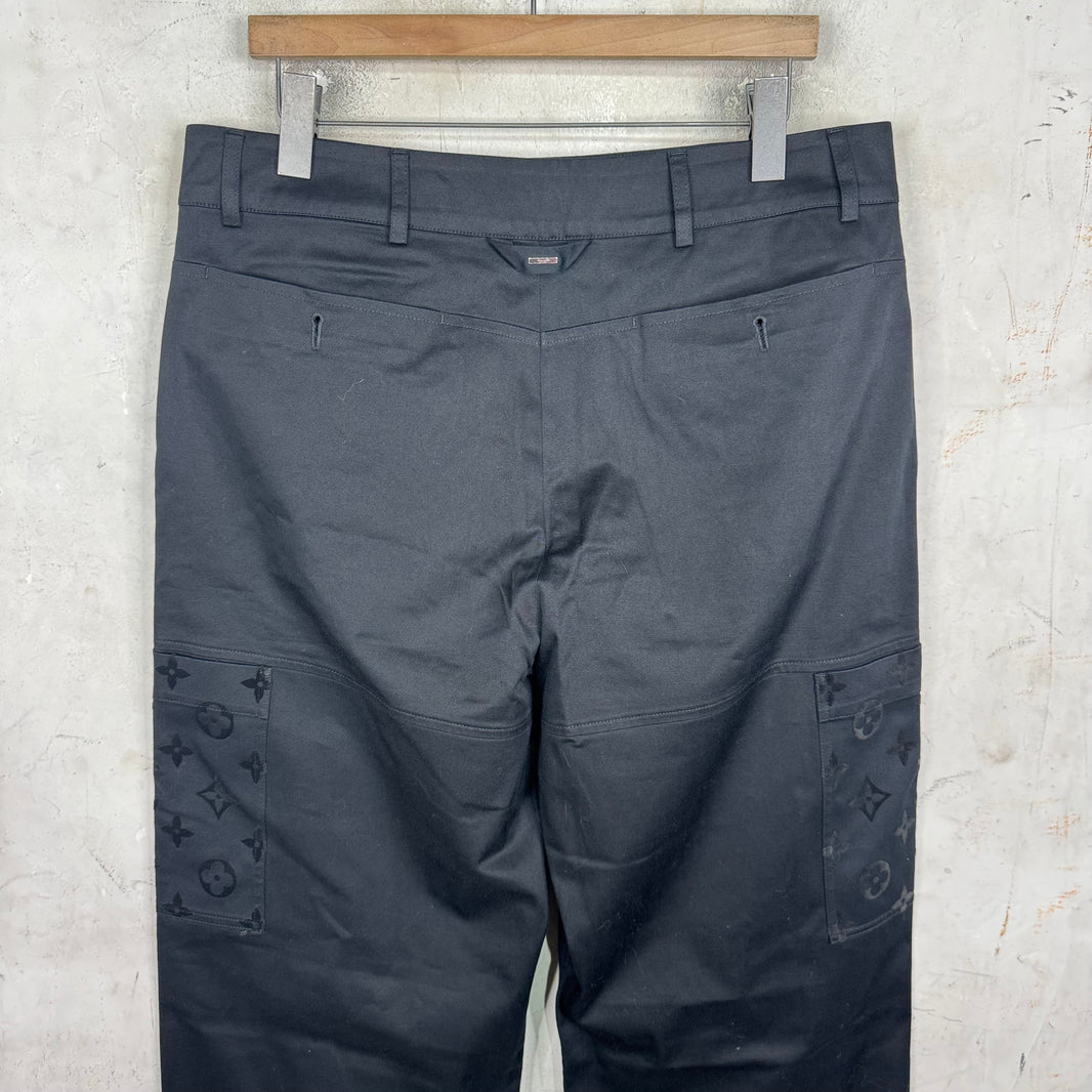 Louis Vuitton Black Monogram Pocket Cargo Pants