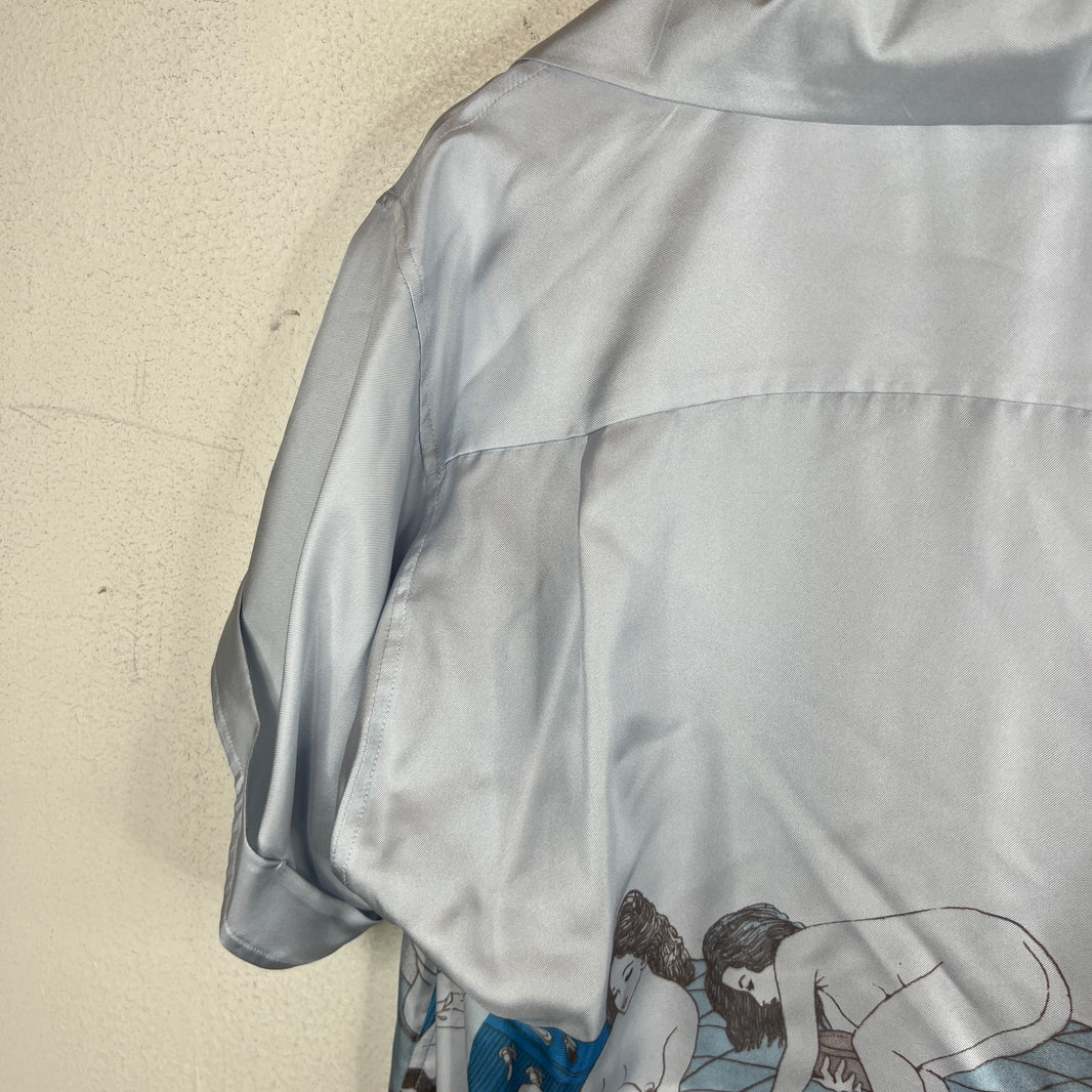 ERD Bath House Silk Button Up Shirt