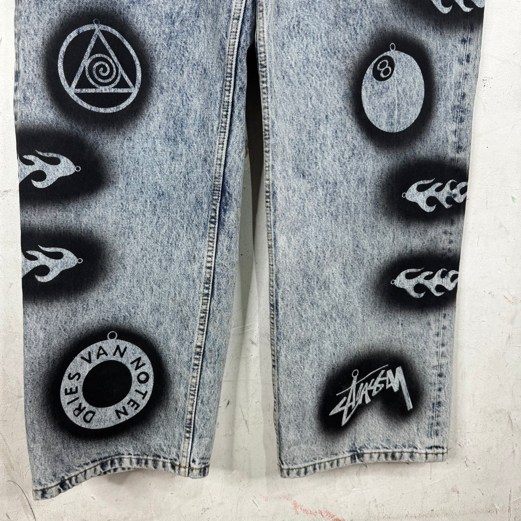 Stussy x Dries Van Noten Stencil Jeans