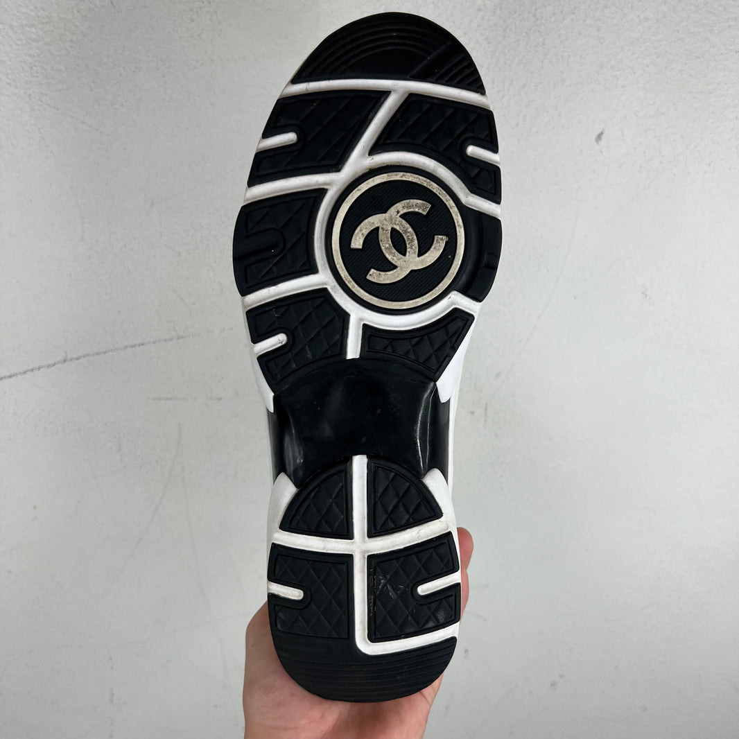 Chanel Black/White Interlock CC Runners