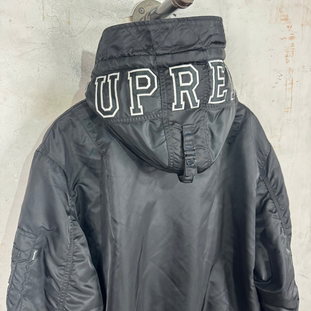 Supreme MA-1 Hooded Logo Bomber