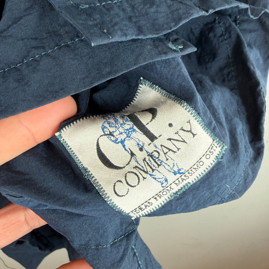 CP Company Navy Polyamide Zip Up Jacket
