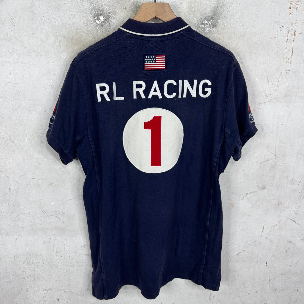 Ralph Lauren Navy USA Racing Polo