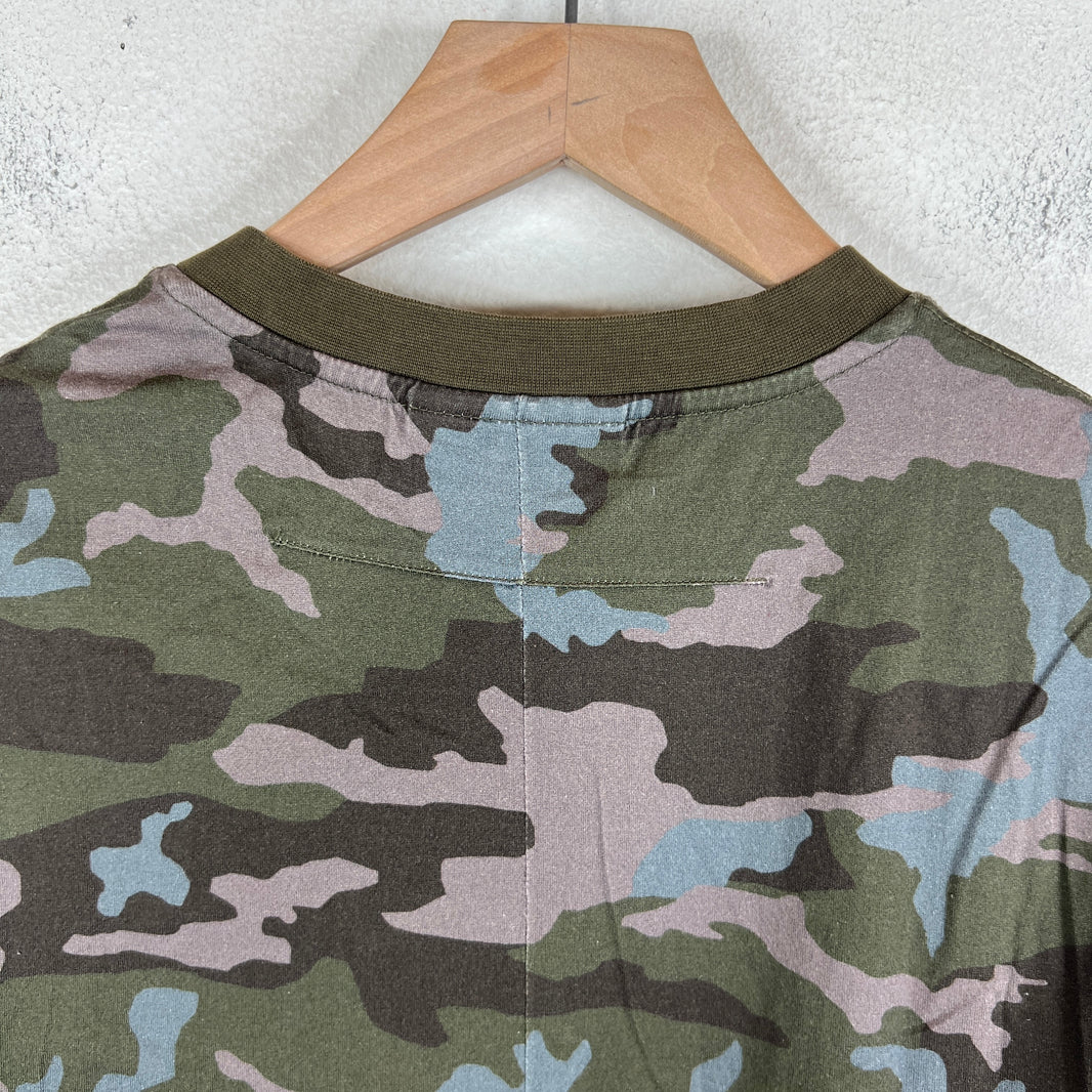 Givenchy Camo/Floral Elongated T-Shirt
