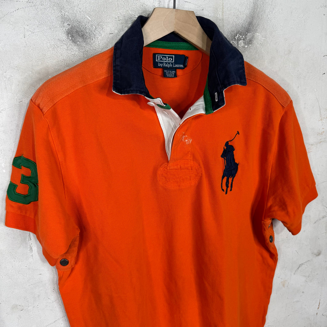 Ralph Lauren Orange/Navy #3 Big Pony Polo