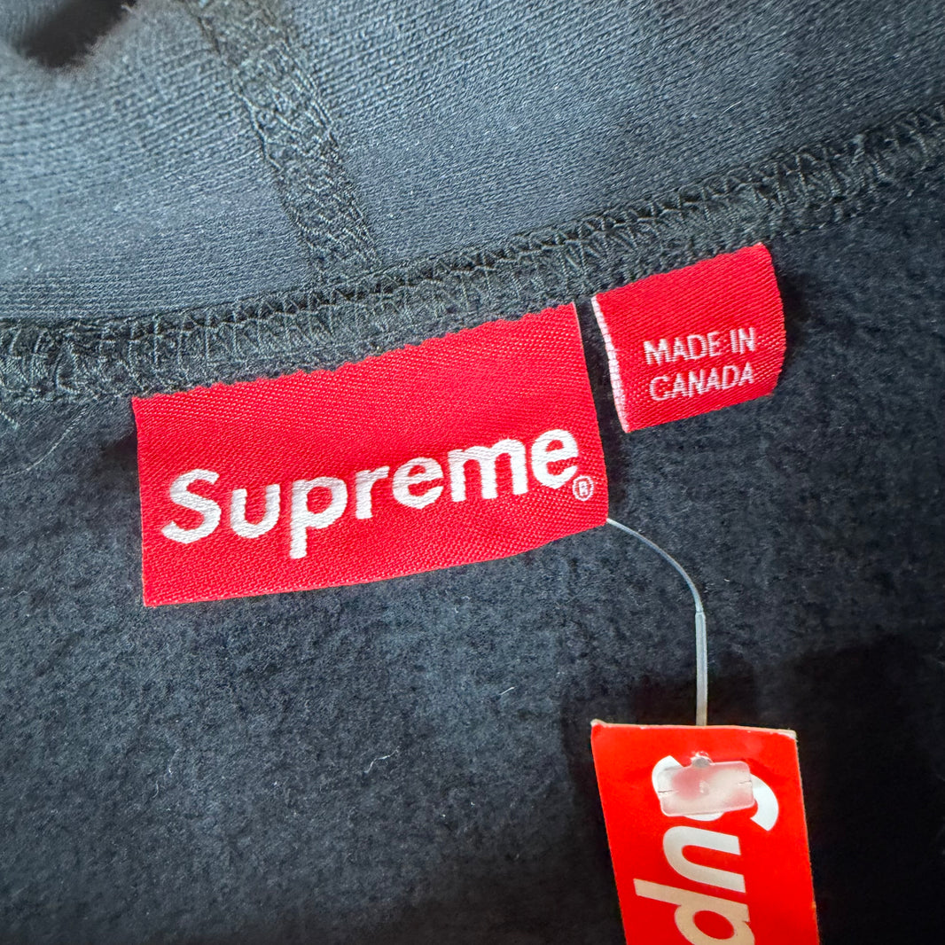 Supreme Black Cross Box Logo Hoodie
