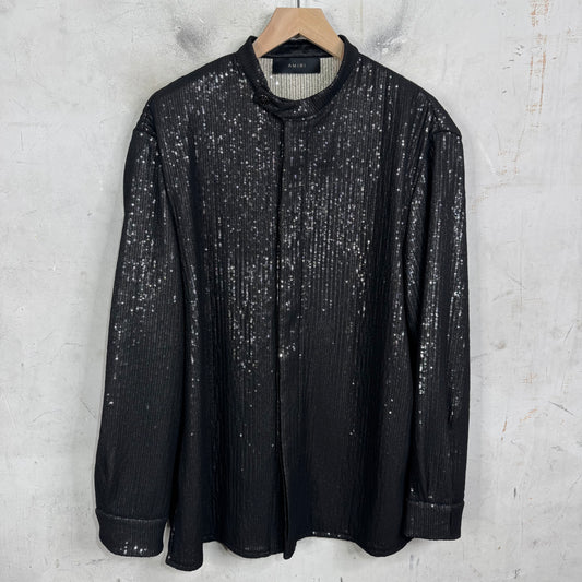 Amiri Sequin Button-Up Shirt