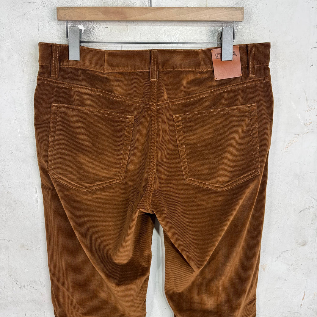 Zegna Brown Corduroy Pants