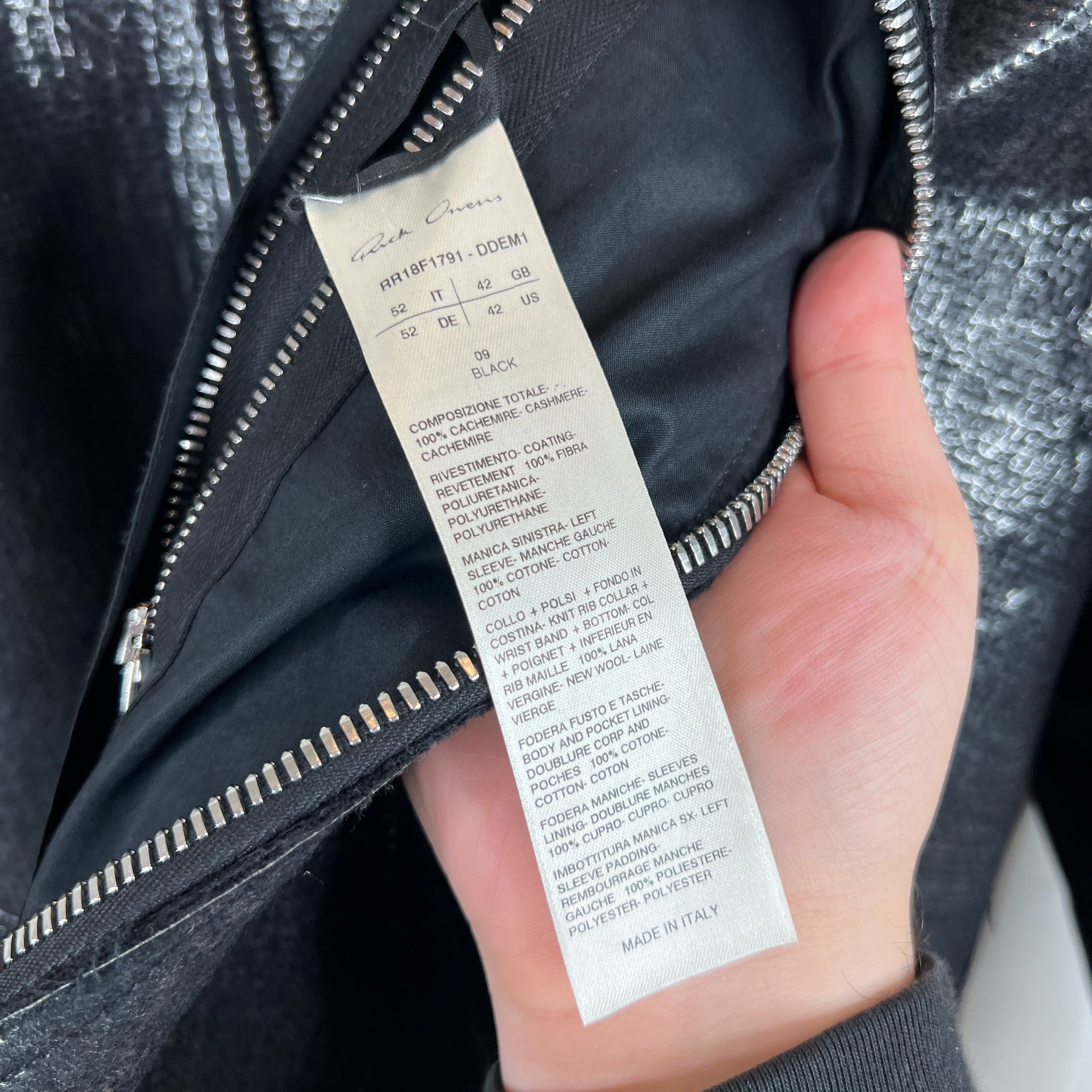 Rick Owens Cashmere Bomber Jacket