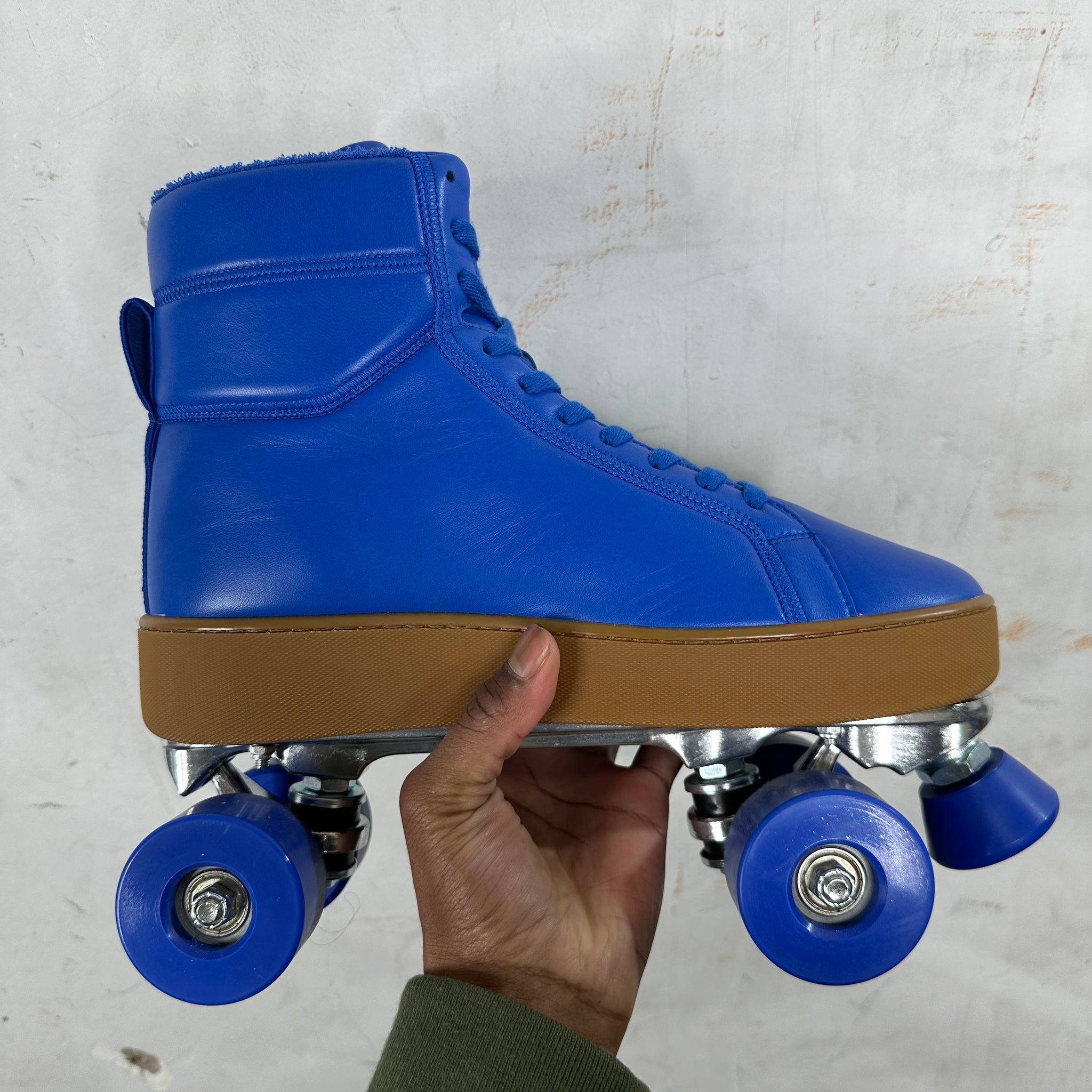 Bottega Veneta Blue Leather Rollerblades