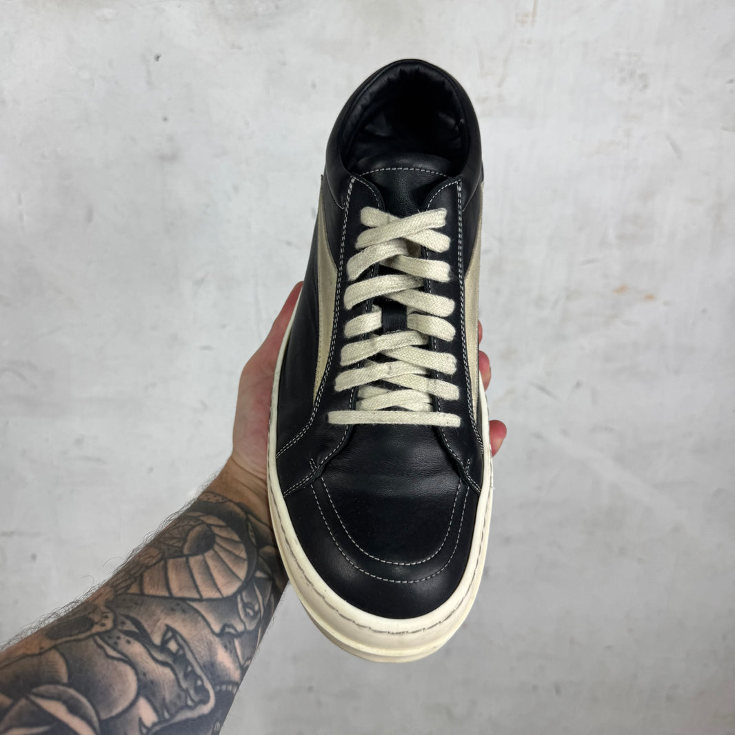 Rick Owens Black Leather Vans