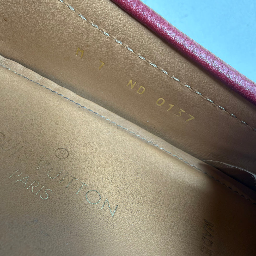 Louis Vuitton Red Driving Shoes
