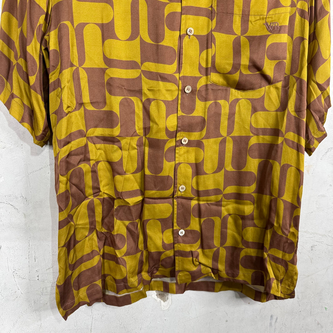 Wales Bonner Brown/Yellow Patterned Shirt