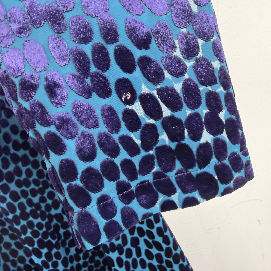 Junya Watanabe Blue Sheer Patterned L/S Shirt