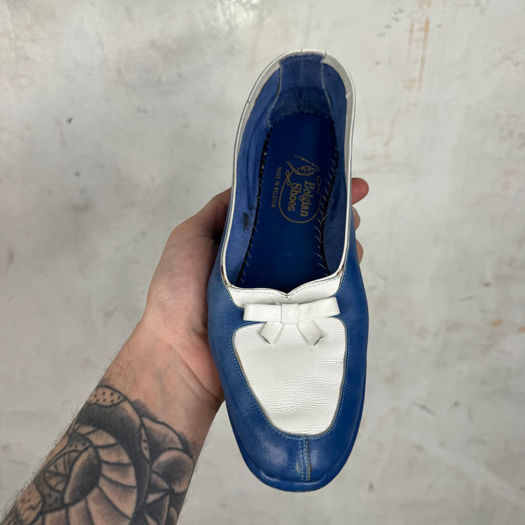 Belgian Shoes Blue/White