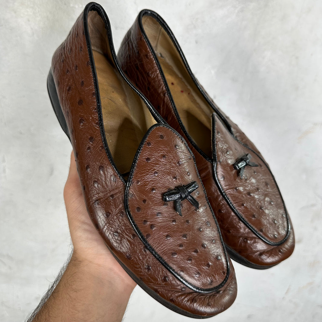 Belgian Ostrich Mr Casual Loafers