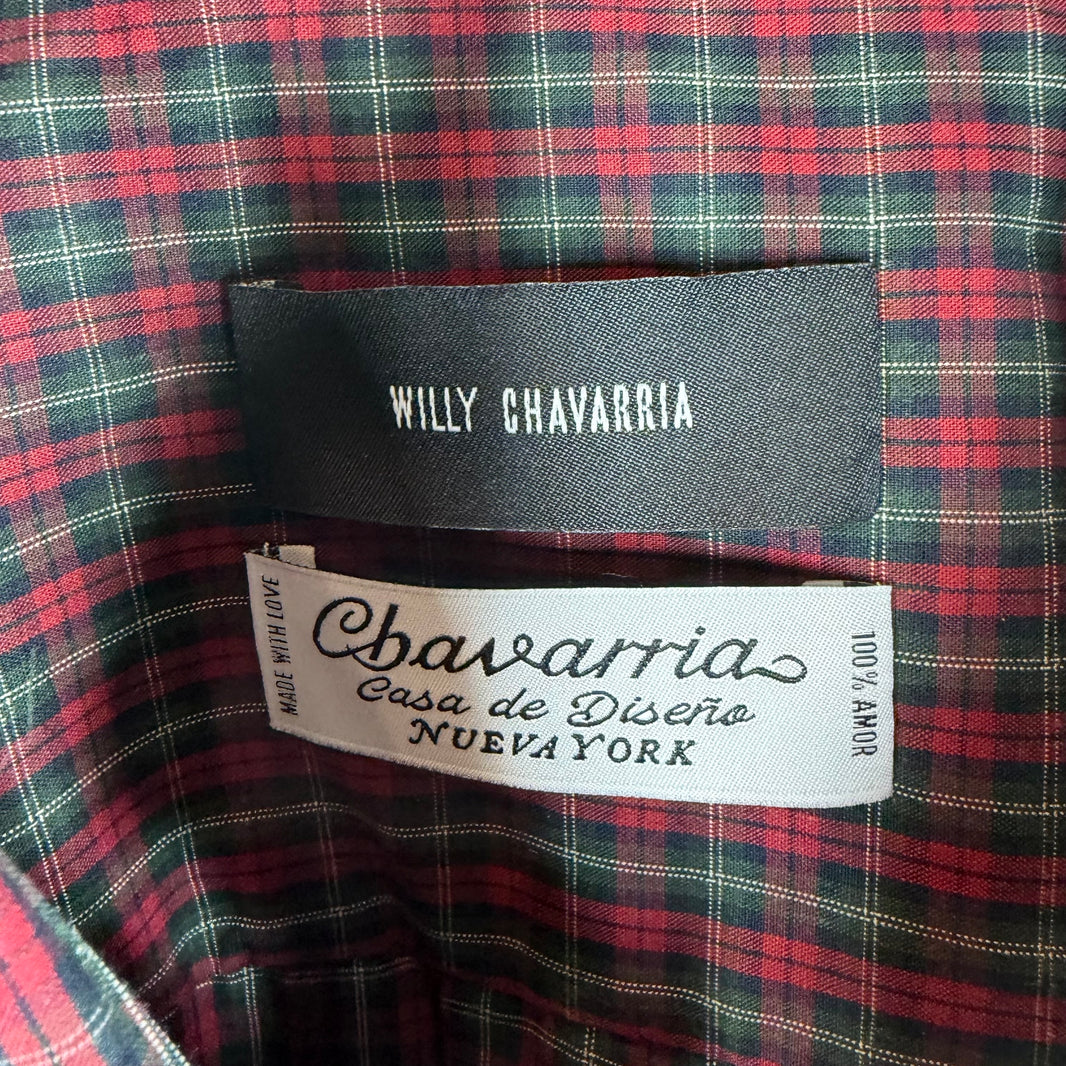 Willy Chavarria Plaid Shirt