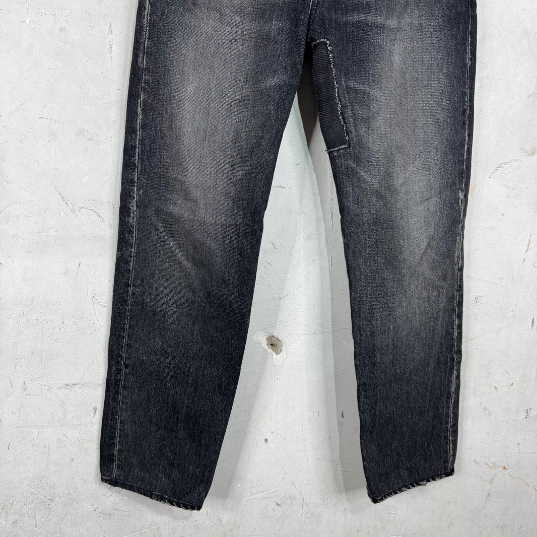 Saint Laurent Washed Black Patched D14 Jeans
