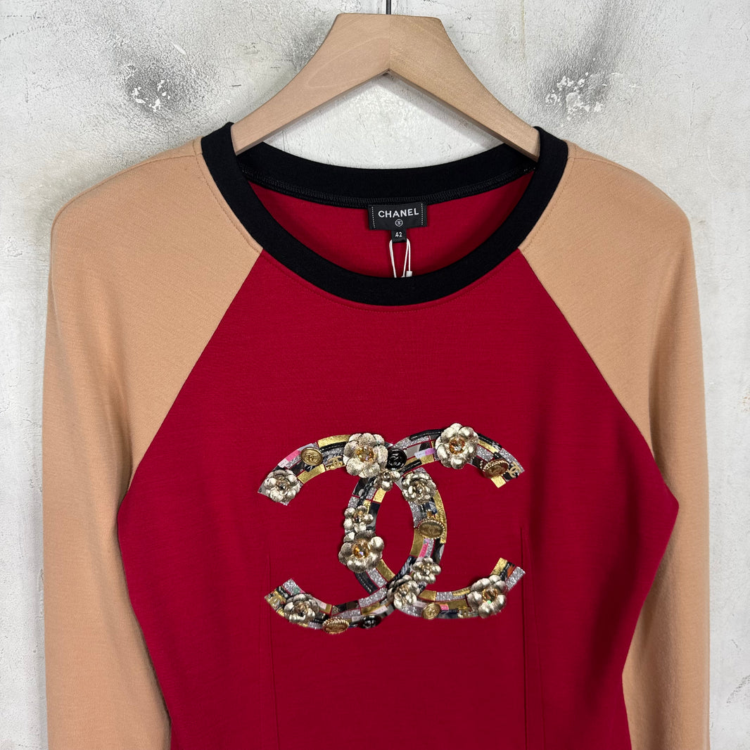 Chanel Metiers De Art 23' Pinned Logo Sweater