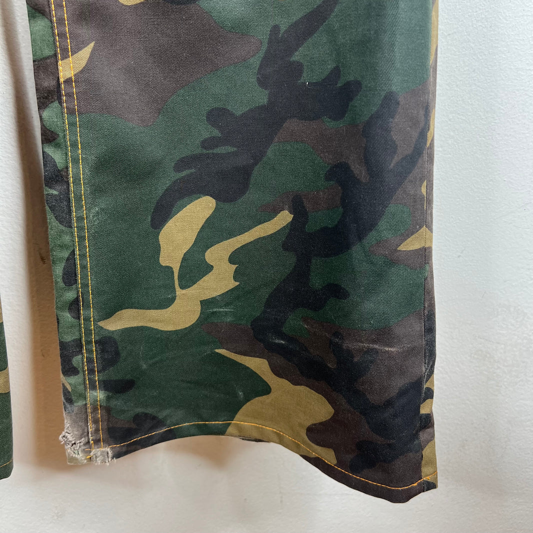 Endless Denim Camo Spellout Trousers