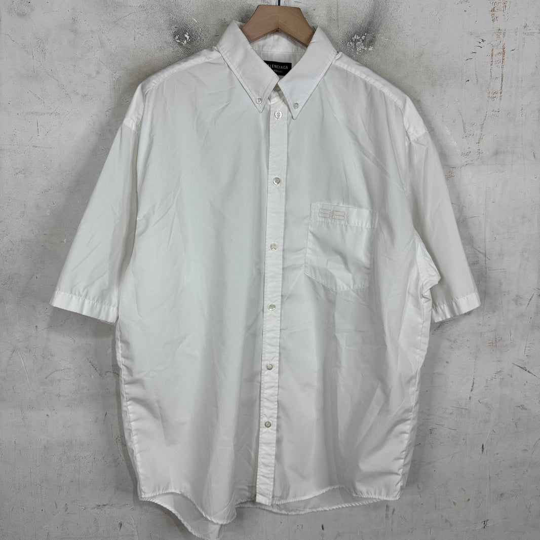 Balenciaga White BB S/S Buttoned Shirt