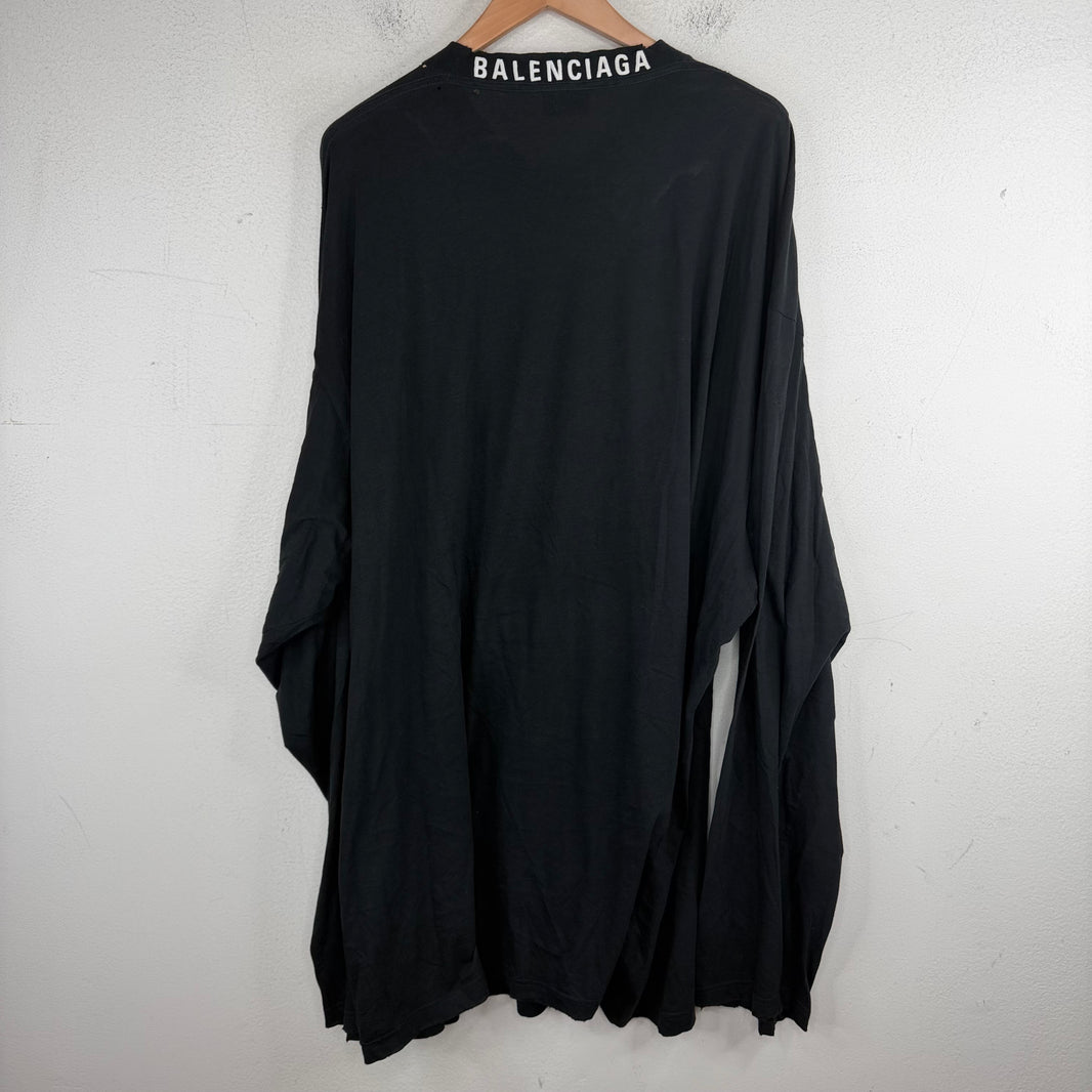 Balenciaga Neck Tab Logo L/S T-Shirt