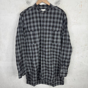 Dries Van Noten Blue/Brown Plaid Shirt With Epaulettes