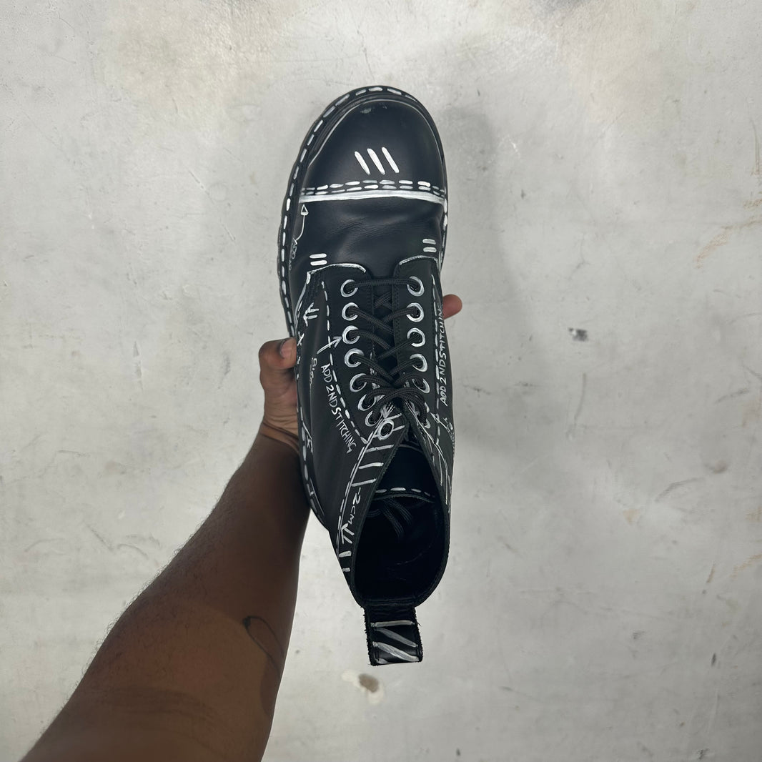 Balenciaga Sketch Leather Strike Boots