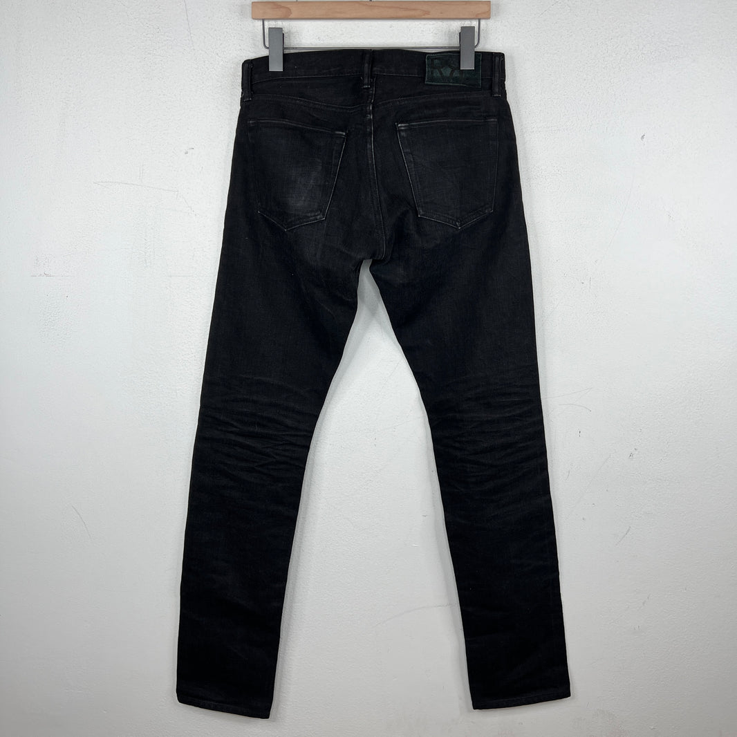 RRL Black Slim Fit Denim Jeans