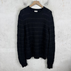 Saint Laurent Wool Blend Shimmer Knit Sweater