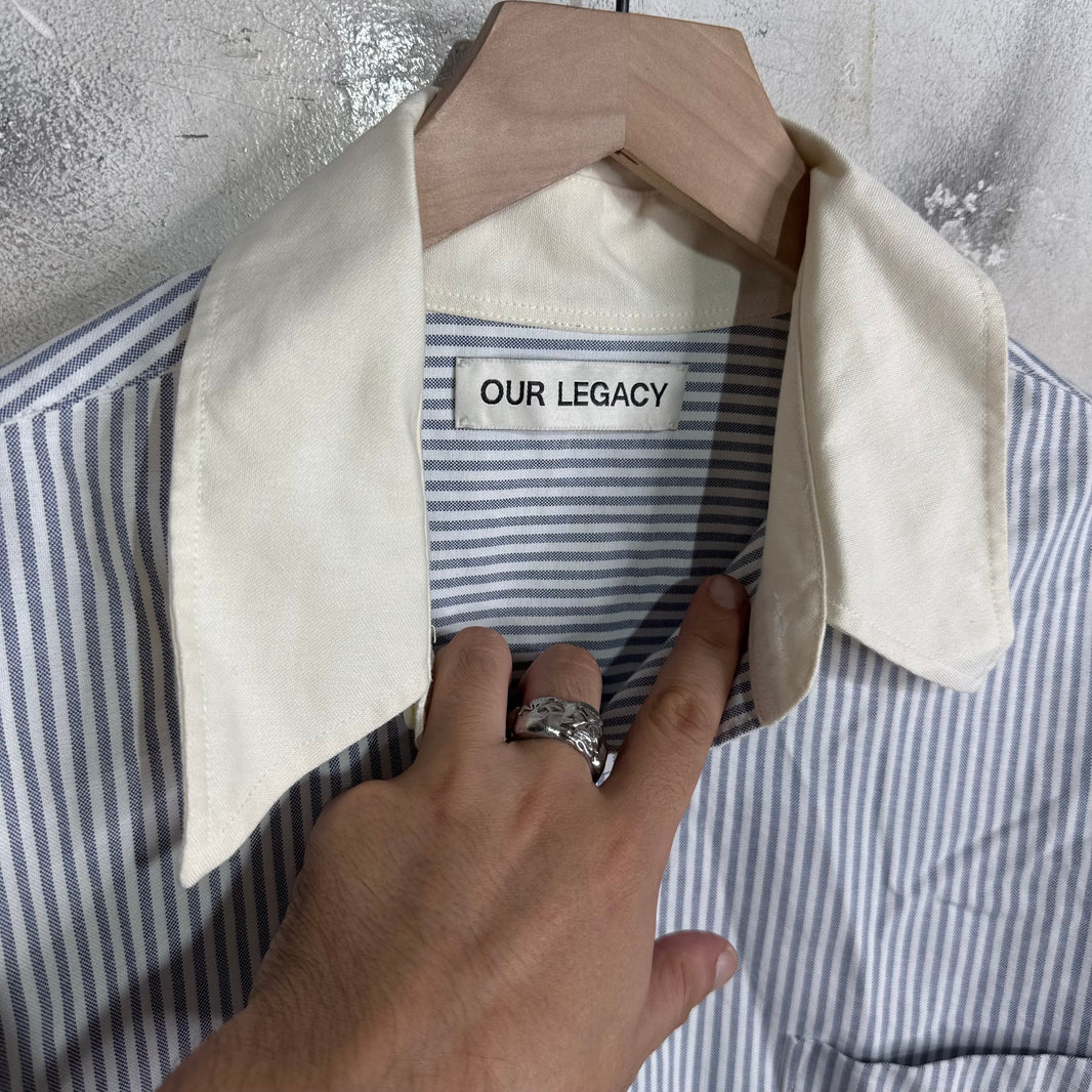 Our Legacy Pinstriped S/S Brat Shirt