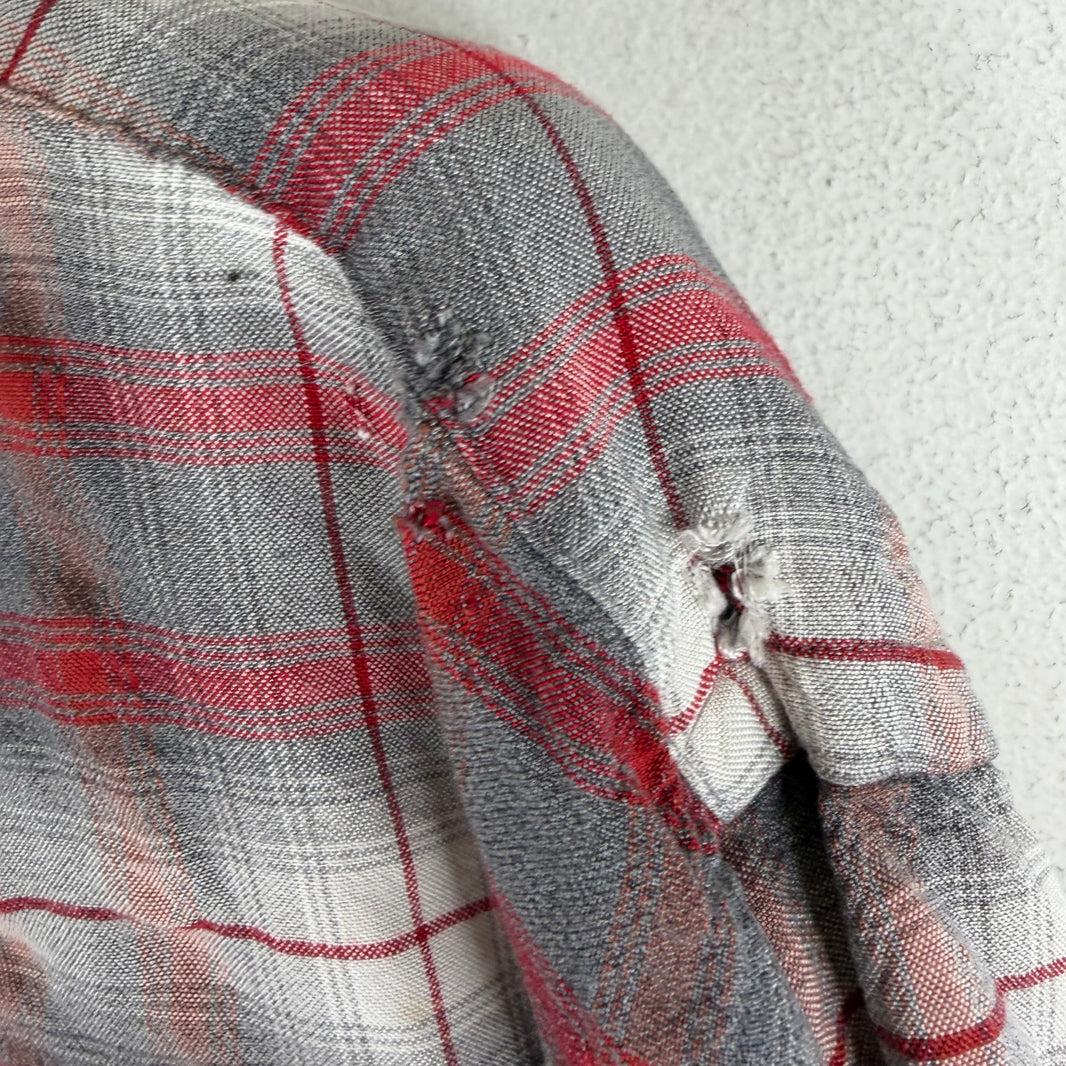 RRL Red/Gray Gradient Flannel Shirt