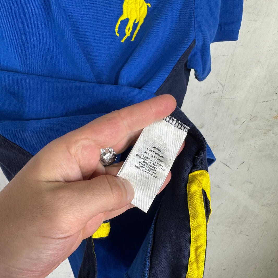 Ralph Lauren Blue Yellow Big Pony Polo