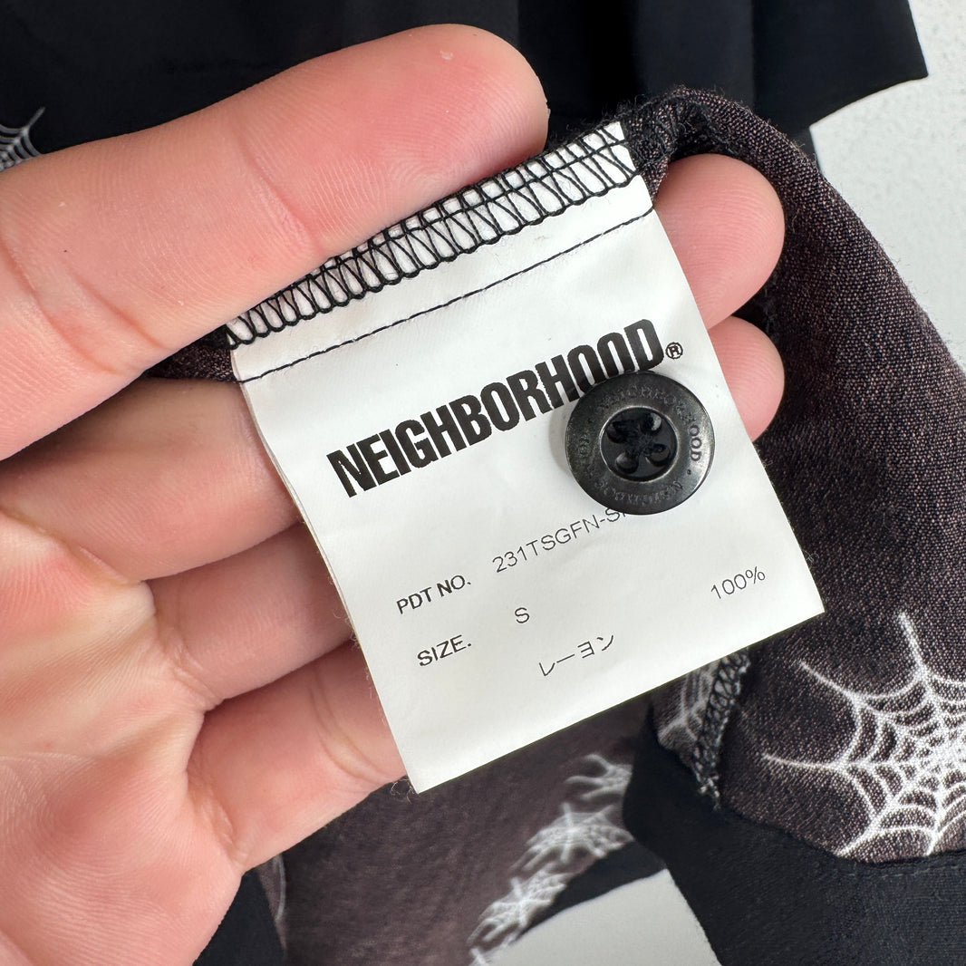 Neighborhood The Great Frog Spider Web Button Up Shirt