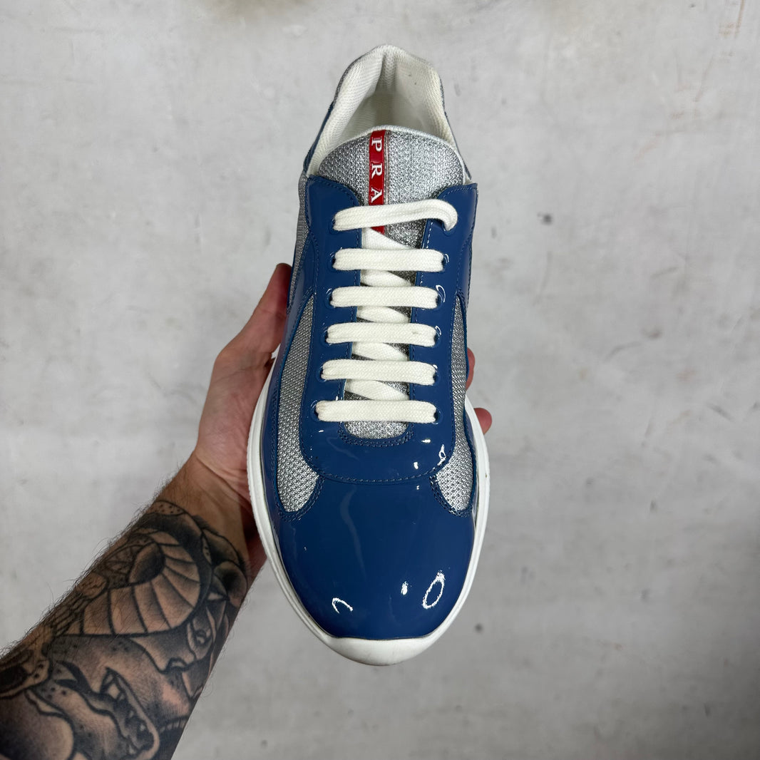 Prada Slate Blue Patent America Cups