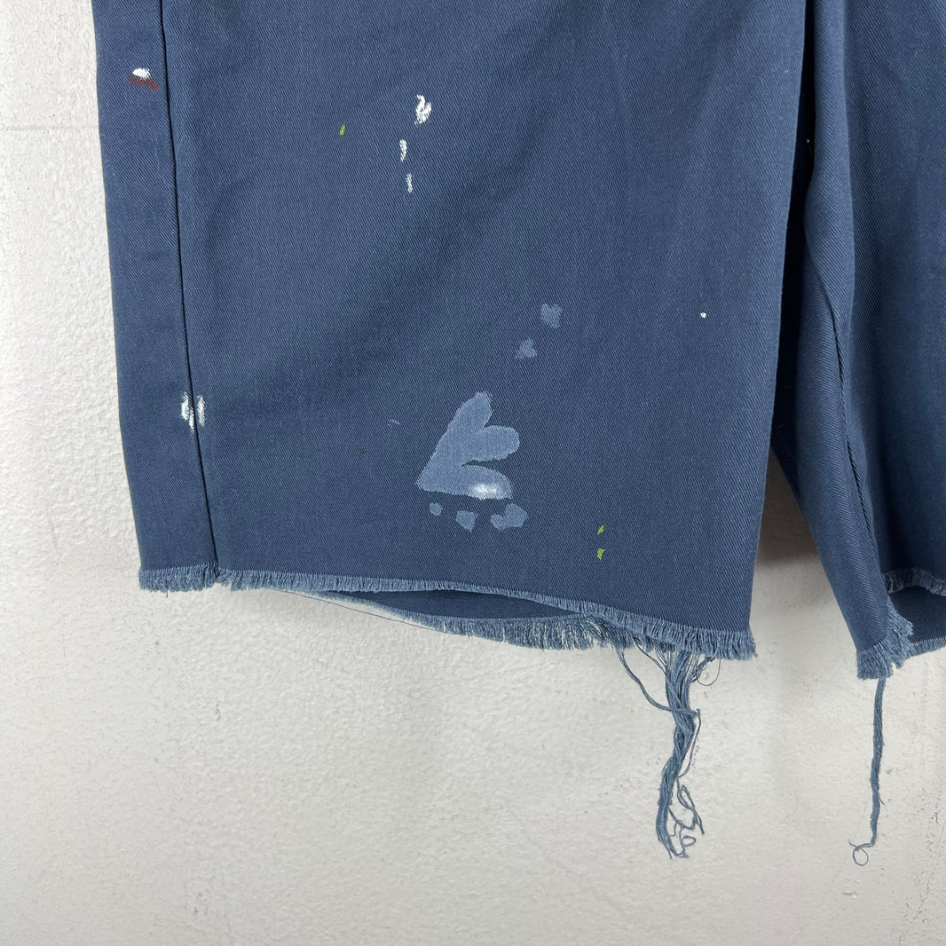 Paly Navy Paint Splatter Junkie Shorts