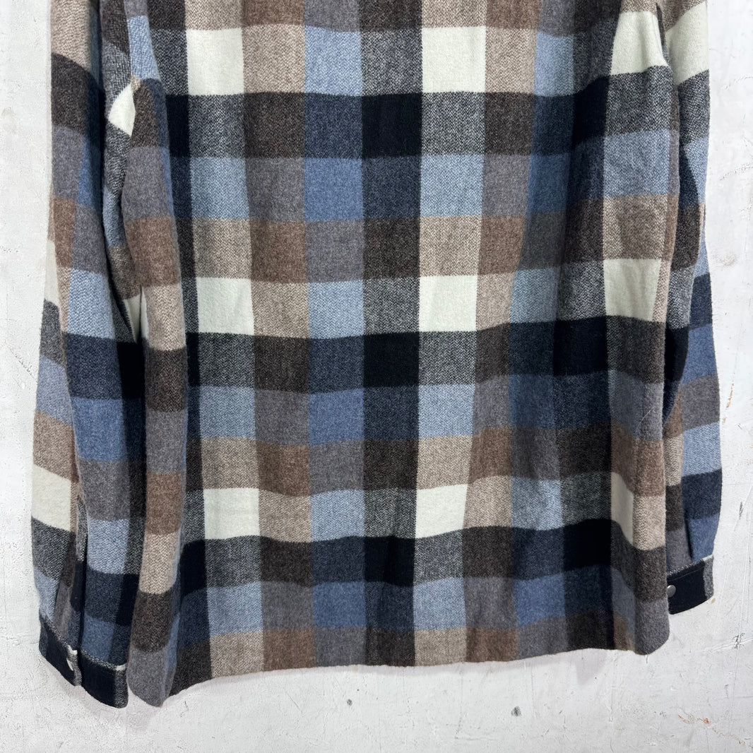 Rick Owens Porterville Wool Strapped Checkered Flannel