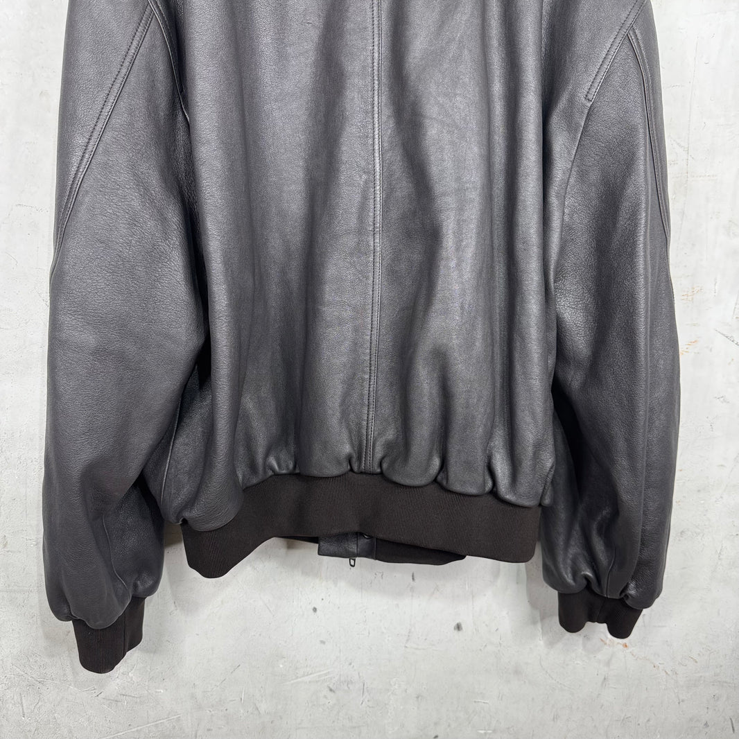 Balenciaga Brown Taxi Hooded Leather Jacket
