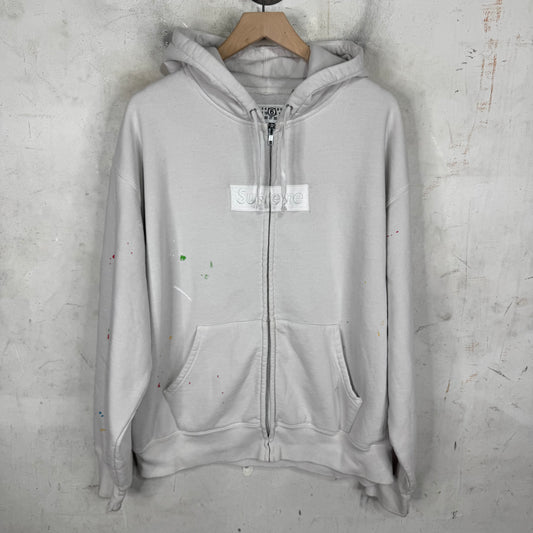 Supreme x MM6 White Zip Hoodie