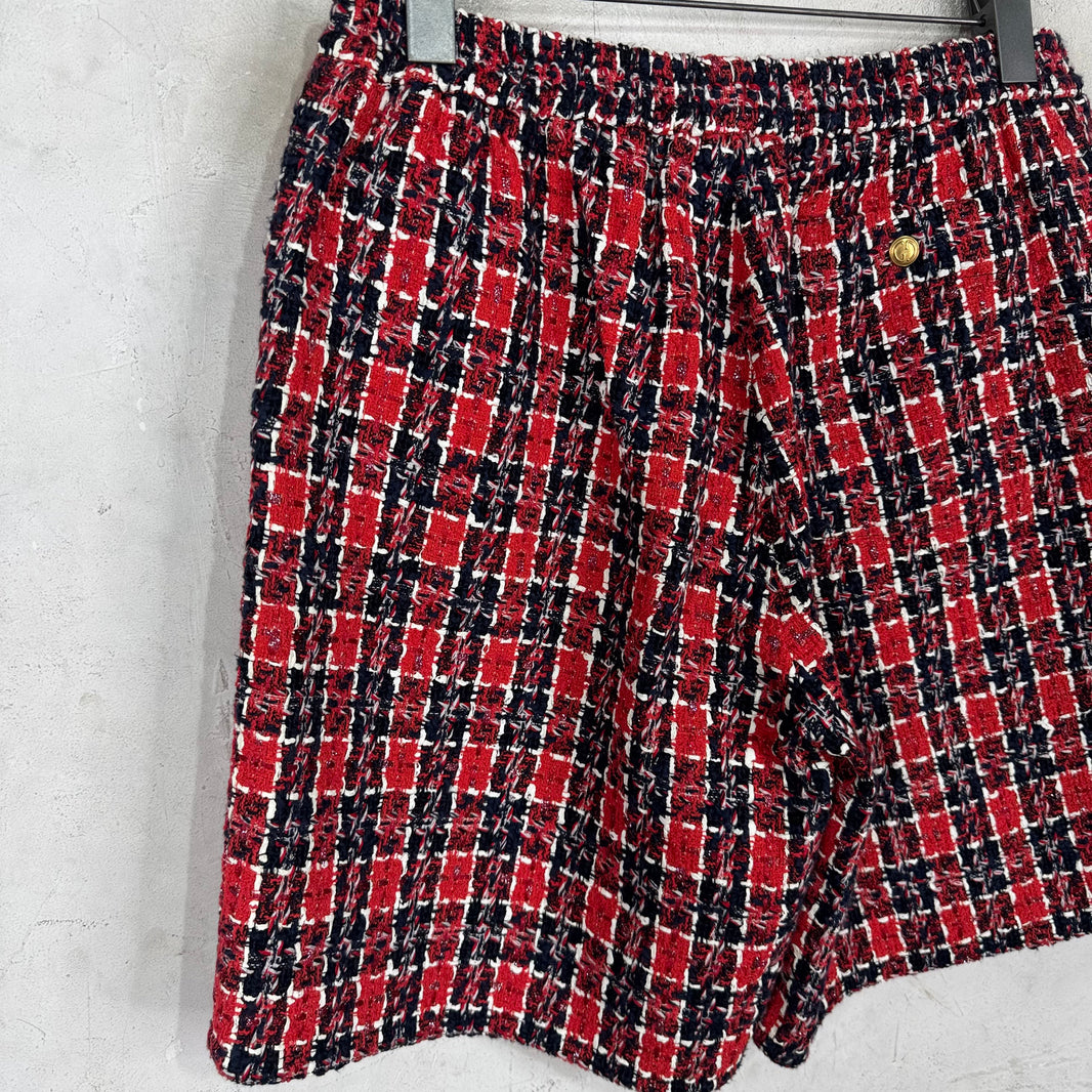 Gucci Tweed Plaid Shorts
