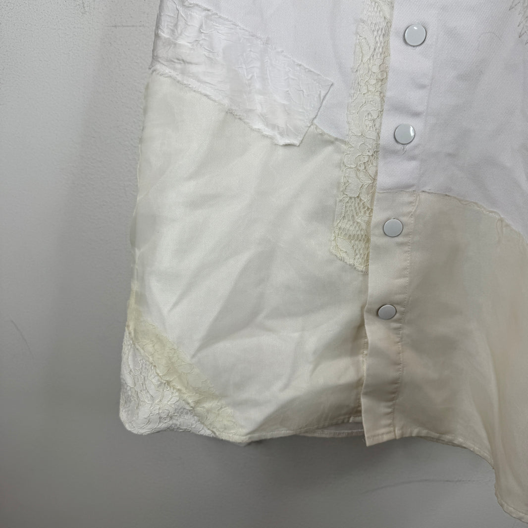 Who Decides War Lace Patchwork Overshirt