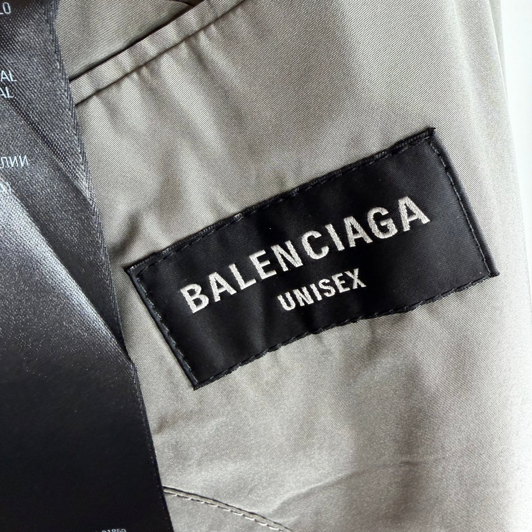 Balenciaga Gray Nylon Blazer Jacket