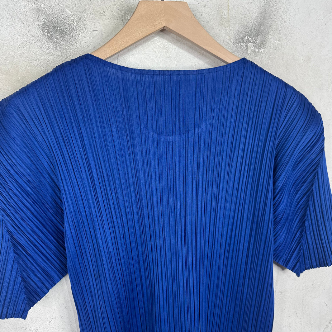Issey Miyake Pleates Please Blue T-Shirt