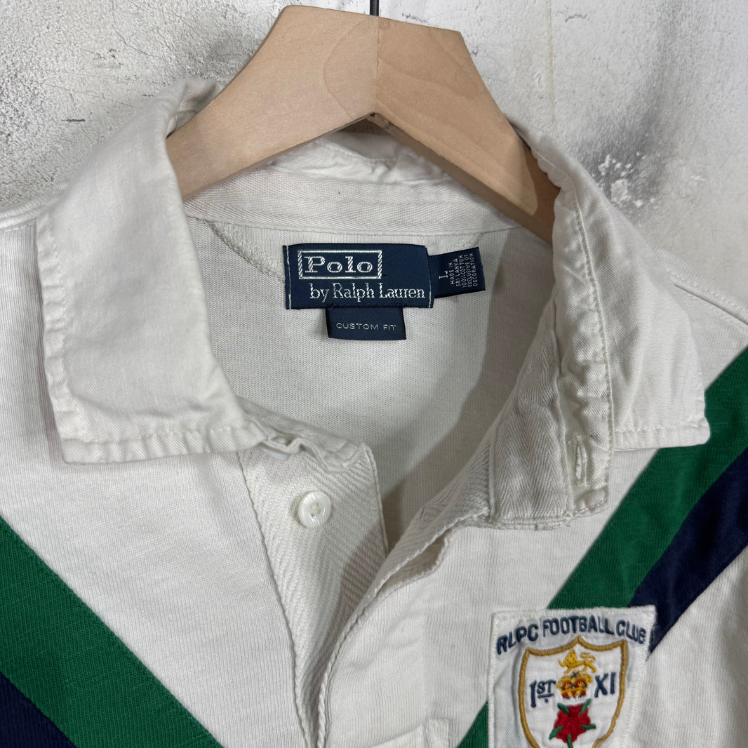 Ralph Lauren White V Crested Polo