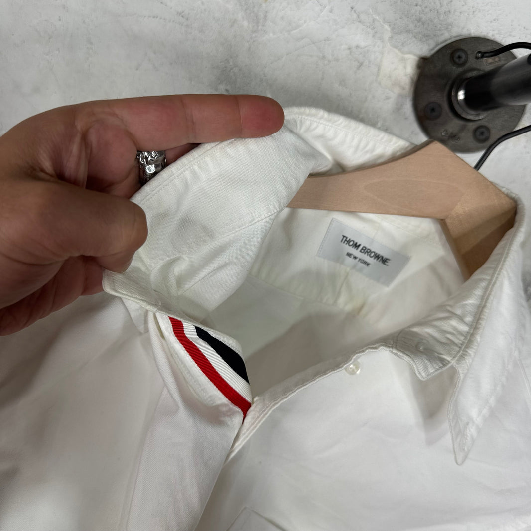 Thom Browne White Canvas Button Up