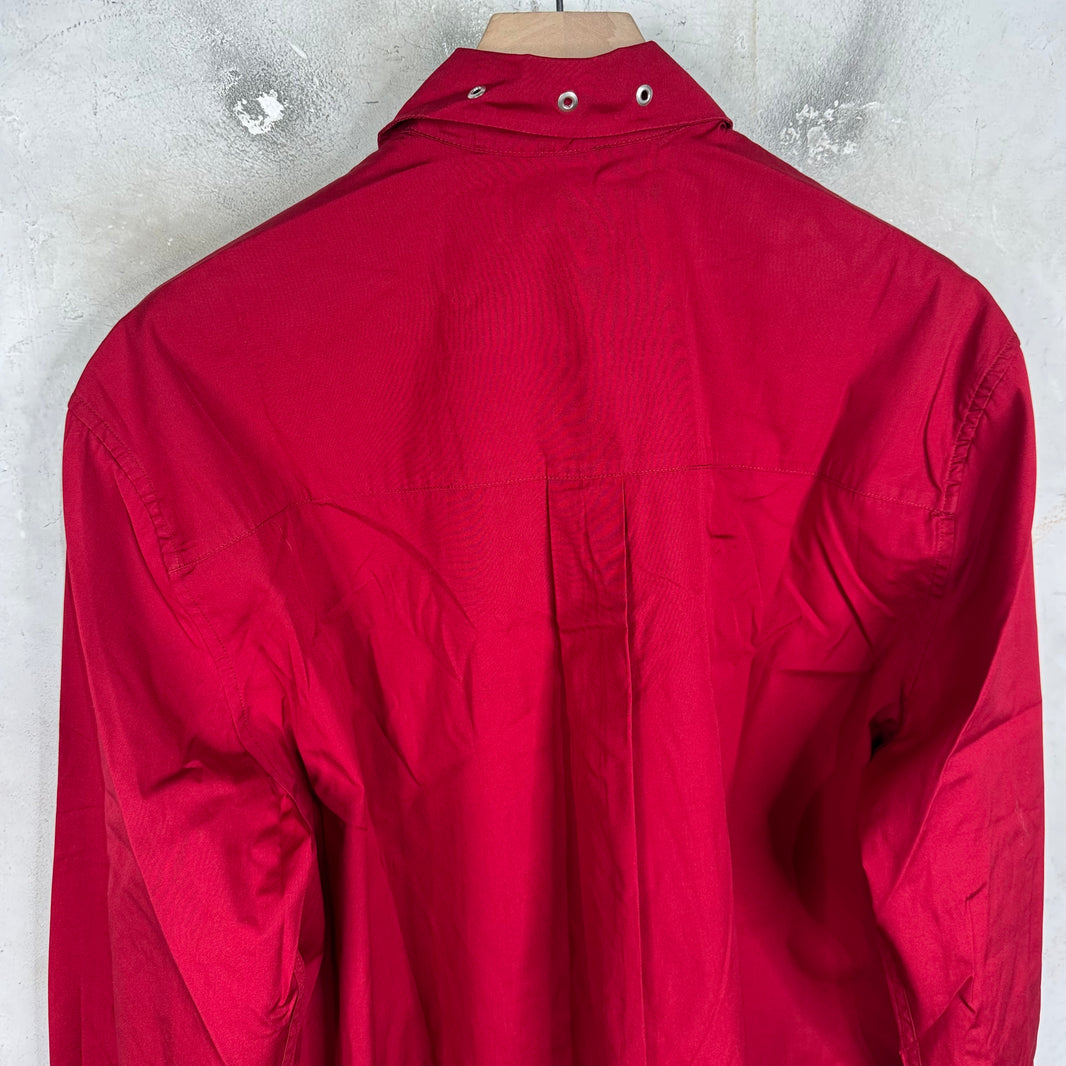 Our Legacy Red Grommeted Above Buttoned Shirt