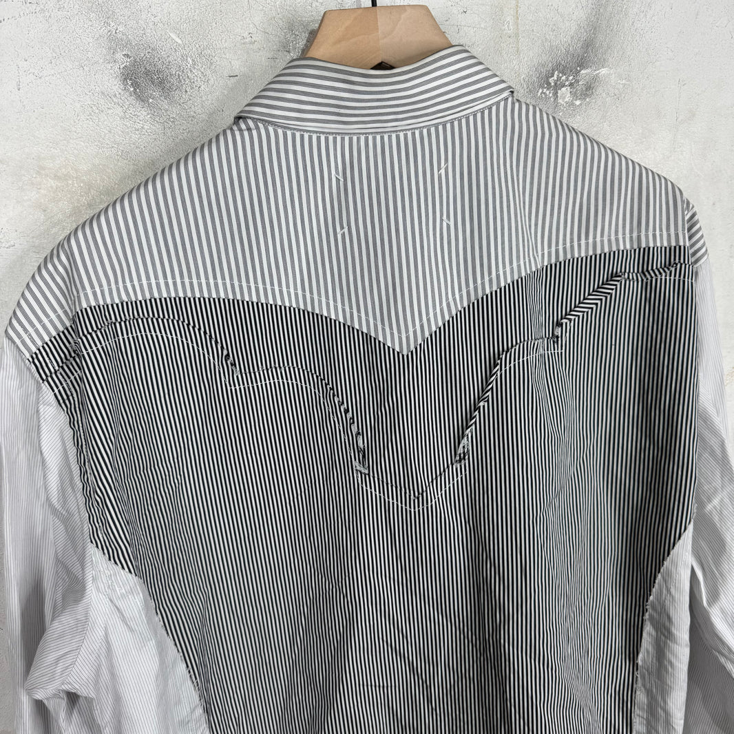 Margiela Striped Panelled LS Button Up